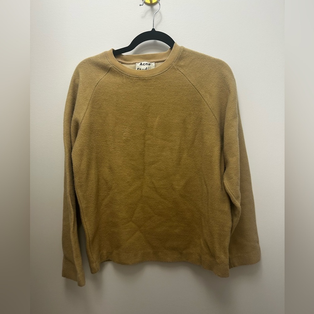 ACNE STUDIOS “Cassie Crewneck Sweater Beige Fleece” XXS